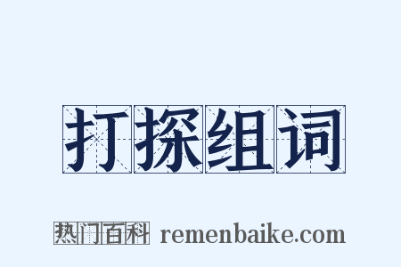 打探组词是什么意思的图片